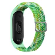 CoverZone Xiaomi Mi Band 6 Mixed Hasır Örme Colorful Green Kordon