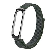 CoverZone Xiaomi Mi Band 6 Uyumlu Hasır Örme Metal Çerçeve Haki Kayış Kordon