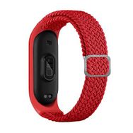 CoverZone Xiaomi Mi Band 6 Uyumlu Mixed Hasır Örme Kırmızı Kayış Kordon