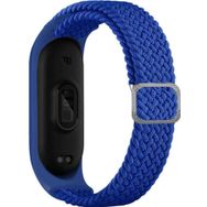 CoverZone Xiaomi Mi Band 6 Uyumlu Mixed Hasır Örme Mavi Kayış Kordon