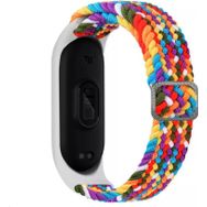 CoverZone Xiaomi Mi Band 6 Uyumlu Mixed Hasır Örme Rainbow Kayış Kordon