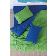 Cozy Home Popping Colors Sage Yeşil-Mavi Çift Kişilik Lastikli Çarşaflı Nevresim Takımı