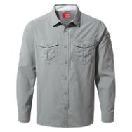 Craghoppers CMS605 Gri NosiLife Mens Adventure II LS Erkek Gömlek