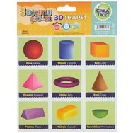 CreaTiket 1137 İngilizce Türkçe Kelime Geometrik Şekiller 3D Şekiller Kabartmalı Etiket