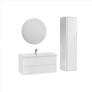 Creavit AD0100.10.PB 100 cm Parlak Beyaz Alinda Banyo Dolabı Takımı