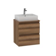 Creavit Alinda 60 cm Açık Ceviz Tablalı Lavabo Dolabı