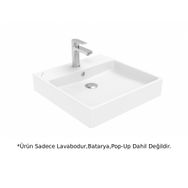 Creavit NX255 Next Beyaz 50 cm Kare Tezgah Üstü Lavabo