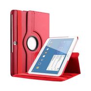 CresCent Samsung Galaxy Tab A A2 Sm T590 T595 T597 360 Derece Dönebilen Kırmızı Tablet Kılıfı