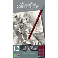 Cretacolor 16052 Cleos Fine Art Graphite 12'li Metal Kutulu Dereceli Kalem Seti