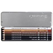 Cretacolor 40007 Oil Pencil Pocket 6'lı Metal Kutu Yağlı Çizim Kalemleri