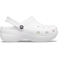 Crocs 206750-100 Classic Platform Clog Kadın Beyaz Sandalet
