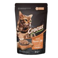 Crocus 6x85 gr Tahılsız Kedi Tavuklu Pouch Jöleli Yaş Mama