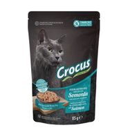 Crocus 85 gr Jöle İçinde Somonlu Tahılsız Kısırlaştırılmış Kedi Konservesi