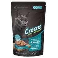 Crocus 85 gr Tahılsız Pouch Jöleli Somonlu Kısırlaştırılmış Konserve Kedi Maması