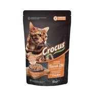 Crocus 85 gr Tahılsız Pouch Jöleli Tavuklu Yetişkin Konserve Kedi Maması