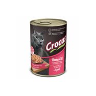 Crocus Kuzu Etli Yetişkin Kedi 6x400 gr Yaş Mama Konserve