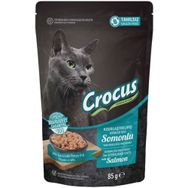 Crocus Tahılsız Somonlu Pouch Jöleli 85 gr Kısırlaştırılmış Kedi Konservesi