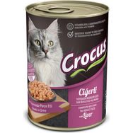 Crocus Yetişkin Kedi Ciğerli 4x400 gr Yaş Mama