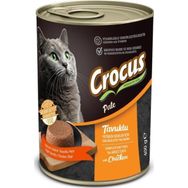 Crocus Yetişkin Kedi Tavuklu Pate 400 gr Yaş Mama