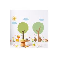 Crystal Kids Ağaçlar Ve Sevimli Hayvanlar Çocuk Ve Bebek Odası Pvc Duvar Stickerı