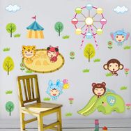 Crystal Kids Sevimli Bebekler Lunapark Bebek Ve Çocuk Odası Pvc Duvar Stickerı