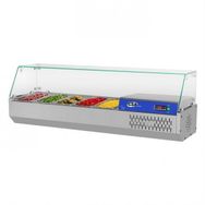 Csa İnox Karacasan Endüstriyel 304 Çelik Kaliteli 120 cm 4 Adet 1/3 Gastronorm Küvetli Set Üstü Teşhir Buzdolabı