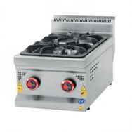 CSA İnox Karacasan Endüstriyel 40 cm 700 Seri 2 Gözlü Set Üstü LPG Tüplü Ocak