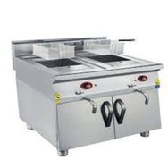 CSA İnox Karacasan Endüstriyel 900 Seri 80 cm Dolaplı LPG Tüplü Fritöz