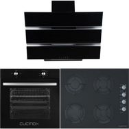 Cucinox MFA 605 - GLS 640 - F 18 Siyah 3'lü Ankastre Set