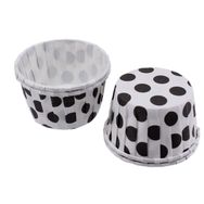 Cupcake Kalıbı Minik Boy 38*30 Mm - 100 Adet Puantiyeli Beyaz