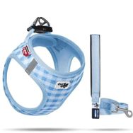 Curli Vest Air Mesh Mavi Ekose 26-30 cm Köpek Göğüs Tasması