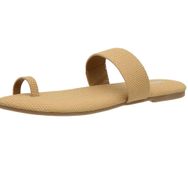 Cushionaire Carson Bronz Renk Parmak Halkalı Hafızalı Köpük Kadın Sandalet
