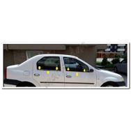 Dacia Logan 2005-2012 Paslanmaz Çelik 4 Parça Krom Cam Çıtası
