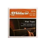 D'addario EFT15 Flat Extra Light 010 Zımparalı Akustik Tel Set
