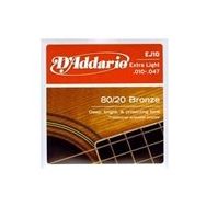 D'addario EJ10 Extra Light 010 Akustik Tel Set