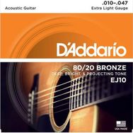 Daddario EJ10 Light Akustik Gitar Takım Tel