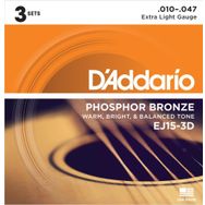 D'addario EJ15-3D Akustik Gitar Tel Seti