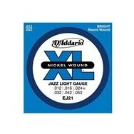D'addario EJ21 Xl Jazzlite .012 Elektro Tel Set