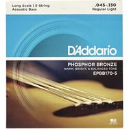 D'addario EPBB170-5 Long Scale 45-130 PH Akustik Bas Gitar Tel Seti