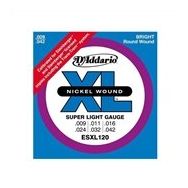D'addario ESXL120 Steinberger 009 Elektro Tel Set