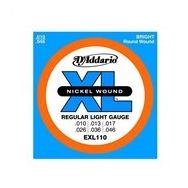 D'addario EXL110 Regular Light 010 Elektro Tel Set