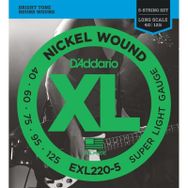 D'addario EXL220-5 40-125 Long Scale 5 Telli Bas Gitar Teli