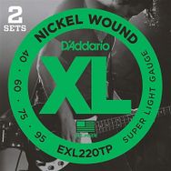 D'addario EXL220TP Bass Gitar 2x Tel Seti