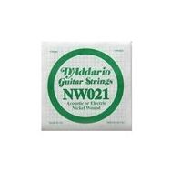 D'addario NW021 Nikel Wound Re Elektro Akustik Tel