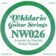 D'addario NW026 Nikel Wound Re Elektro Akustik Tel