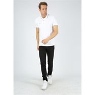 Dafron Sport Polo Çizgili Yaka Beyaz Erkek T-shirt