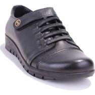 Dagoster DZA32-039 Siyah Ortopedik Deri Kadın Günlük Ayakkabı