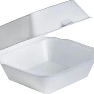 Dagyuce 15x15x8 cm 10 Adet Tek Kullanımlık Köpük Hamburger Kapaklı Kase Kutu