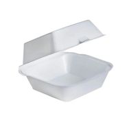 Dagyuce 15x15x8 cm 100 Adet Tek Kullanımlık Köpük Hamburger Kapaklı Kase Kutu