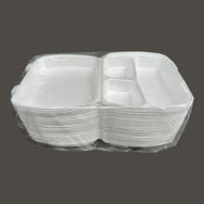 Dagyuce 23 A 20x24 cm 20 Adet Tek Kullanımlık Köpuk 3 Bölmeli Kapaklı Kase Kutu